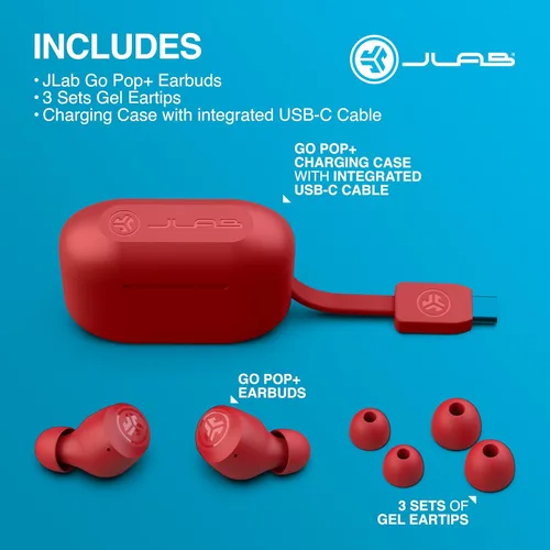 Miniatura 15 de JLab Go Air Pop+ Auriculares Verdaderamente Inalámbricos, Auriculares Intraaurales, Auriculares Bluetooth, 35H de Tiempo de Reproducción, Menta