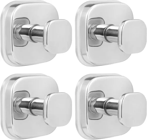 Miniatura 18 de Ganchos de ventosa para ducha - Ganchos reutilizables para baño para toallas, batas y lofa - Montaje sin taladro en cocina, paredes, metal, vidrio