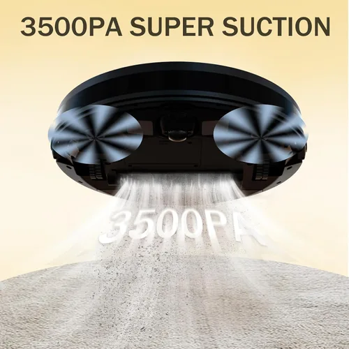 Miniatura 3 de Robot aspirador y trapeador combinado, aspiradora robótica 2 en 1, succión de 3500 Pa, 120 minutos máximo, súper delgado, silencioso, aplicación