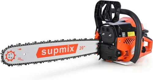 SUPMIXTOOLS 62cc Motosierra a gas de 20 pulgadas Motosierras de gasolina de 2 ciclos Motosierra de gasolina manual de gasolina Sierras de potencia