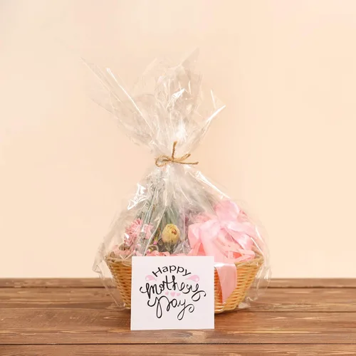 Miniatura 8 de Morepack Bolsas de celofán extra grandes, 35 x 47 pulgadas, bolsas grandes transparentes para cestas de regalo