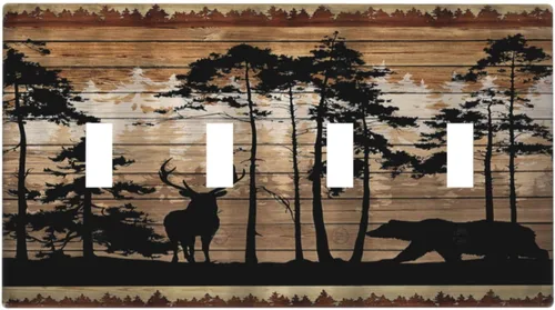 Miniatura 158 de Placa de pared eléctrica de 1 gang sin dispositivo en blanco, bohemio naranja vintage años 70 60s beige amanecer puesta de sol mediados de siglo