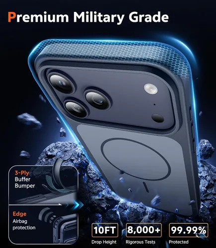 Miniatura 764 de FNTCASE Funda para iPhone 13 Pro-Max: Fundas magnéticas transparentes compatibles con Magsafe Slim anti amarillamiento protección contra caídas
