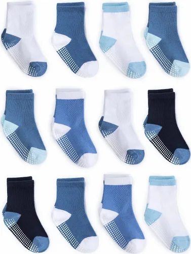 Miniatura 10 de Zaples - Calcetines con suela antideslizante y altura media para bebés, niños y niñas Negro