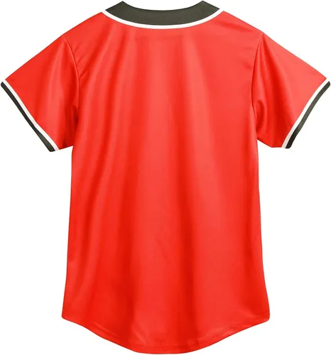 Miniatura 7 de Ropa de los años 90 para mujer, traje unisex de hip hop para fiesta, camiseta de béisbol Bel Air, camisa de manga corta con botones