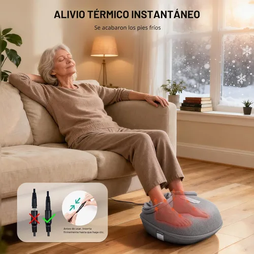 Miniatura 5 de Medcursor - Aparato masajeador de pies con calor, amasado profundo Shiatsu, proporciona alivio para músculos cansados y plantares, ajustes de varios