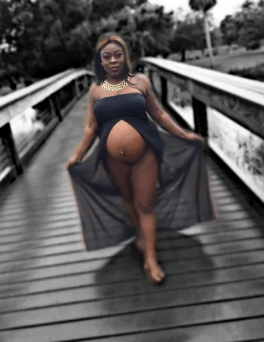 Miniatura 3 de JustVH Vestido de maternidad de gasa con hombros descubiertos para fotografía vestido largo de embarazo para sesión de fotos