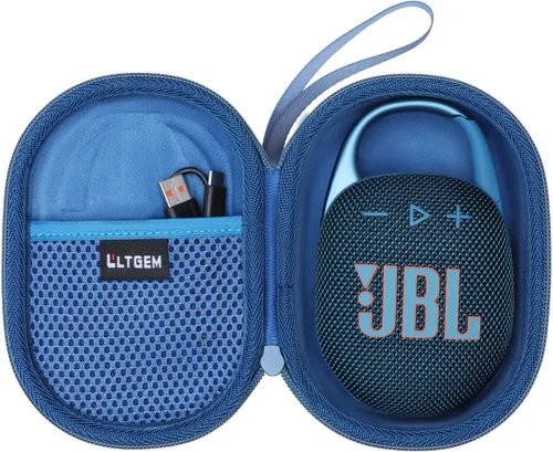 LTGEM - Funda compatible con altavoz Bluetooth JBL Clip 4/5 Ultra portátil, impermeable, a prueba de polvo, color azul