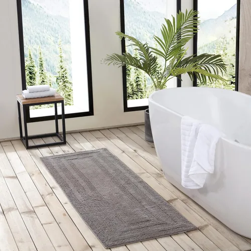 Miniatura 10 de Eddie Bauer - Alfombra de baño, alfombra de baño 100% algodón suave de felpa, altamente absorbente, de secado rápido y antideslizante
