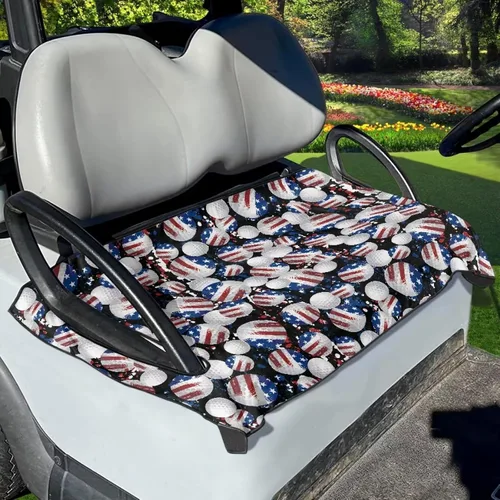 Miniatura 26 de Suobstales Fundas de Asiento para Carrito de Golf/Toalla de Asiento, Almohadillas de Asiento Transpirables para Carrito de Golf, Manta para Club