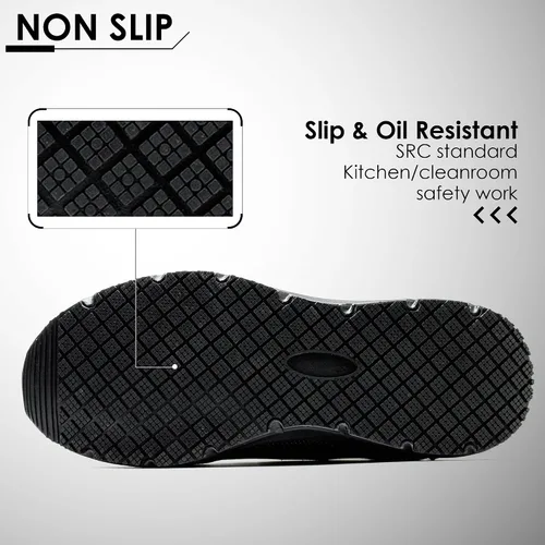 Miniatura 5 de ulogu Zapatos deportivos antideslizantes con punta de acero para hombre, impermeables, ligeros, cómodos, indestruables, de seguridad, para trabajo