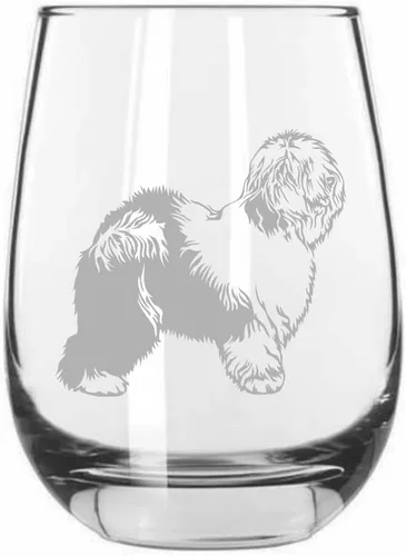 Miniatura 14 de Sakhalin Husky Dog - Copa de vino grabada personalizada de 15.25 onzas sin tallo