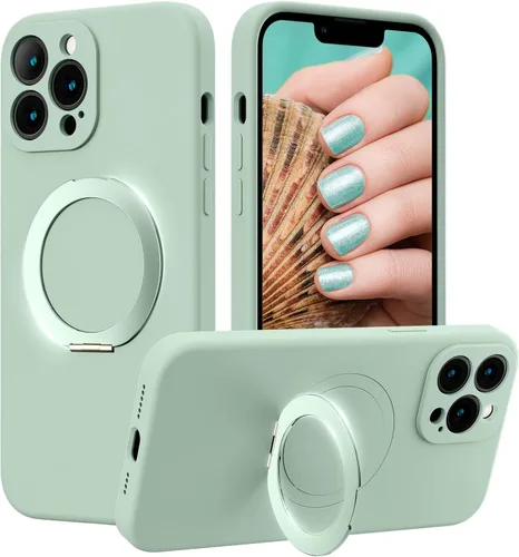 Miniatura 32 de Funda de silicona con soporte para iPhone 17 Pro [compatible con MagSafe] [Protección completa de la cámara] (6.3 pulgadas 2025), fundas de teléfono