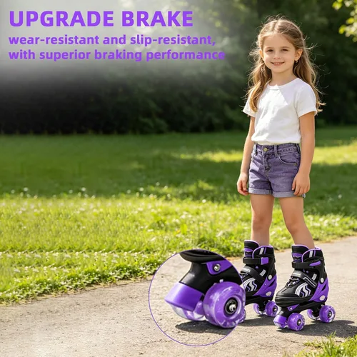 Miniatura 5 de Patines ajustables para niños y niñas, con todas las ruedas iluminadas de 5 a 8 años y 8 a 12 años, para principiantes en deportes al aire libre e