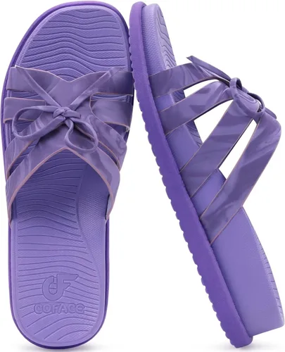 Miniatura 10 de COFACE Sandalias ortopédicas elegantes para mujer, puntera cuadrada, cómodas, gruesas, atléticas, para recuperación, caminar, ligeras, de espuma