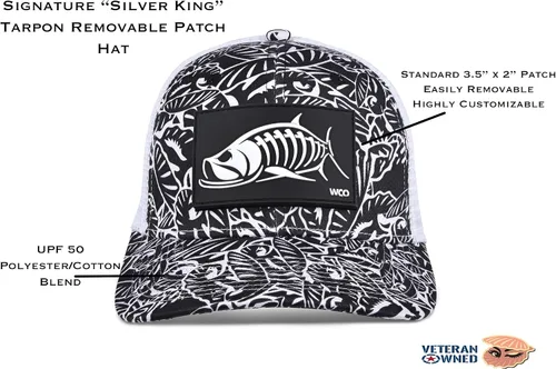 Miniatura 2 de Gorra de pesca ajustable de malla con cierre de presión + múltiples parches