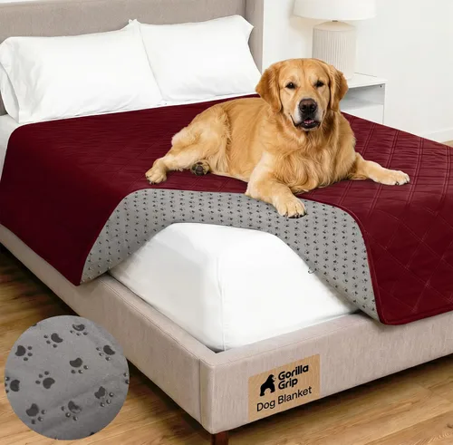 Miniatura 10 de GORILLA GRIP® Manta impermeable para perro, funda de sofá a prueba de fugas para perros, parte trasera de agarre de silicona, protege el sofá