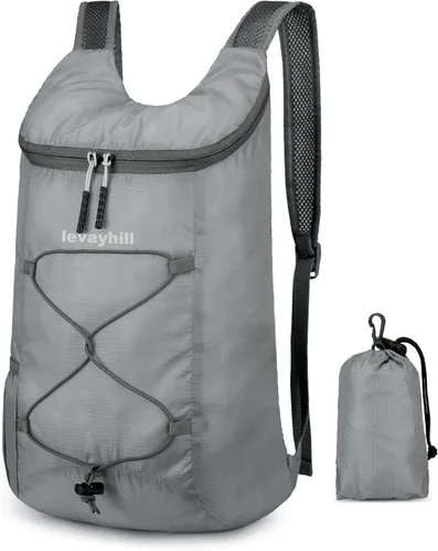 Miniatura 11 de Levayhill 16L Mochila ligera plegable para senderismo, mochila de día pequeña y plegable para viajes, bolsa de gimnasio ultraligera y resistente al