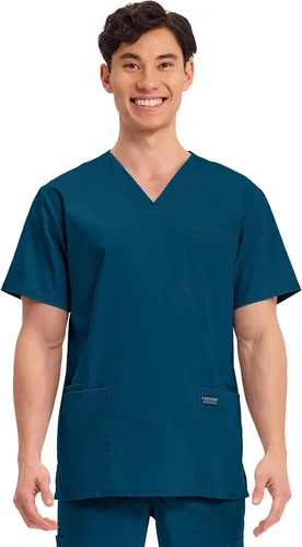 Miniatura 46 de Cherokee WW Professionals WW695 - Camisa de uniforme sanitario para hombre, con cuello en V