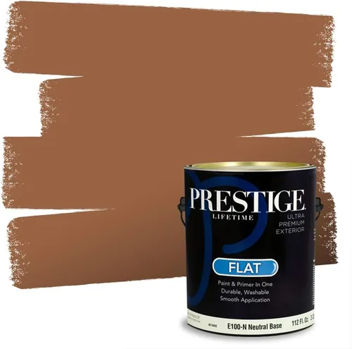 Miniatura 107 de PRESTIGE Pintura exterior e imprimación en uno, bronceado Aberdeen, plano, 1 galón