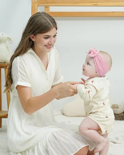 Miniatura 3 de jollybows - 20 diademas elásticas con lazo para el pelo, de nailon, diademas de turbante para niñas, accesorios para el pelo para niños, bebés