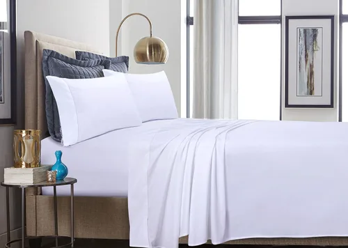 Miniatura 5 de Tribeca Living Par de almohadas de algodón percal de 500 hilos, estándar, gris