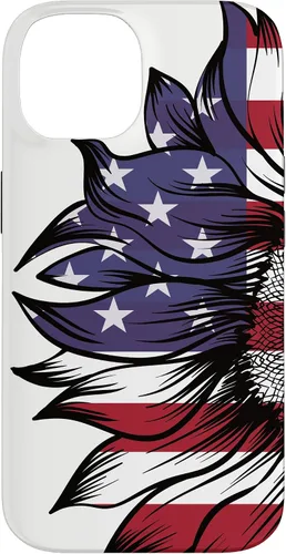 Miniatura 4 de Funda patriótica para iPhone 13 Pro Max USA 4 de julio con diseño de girasol