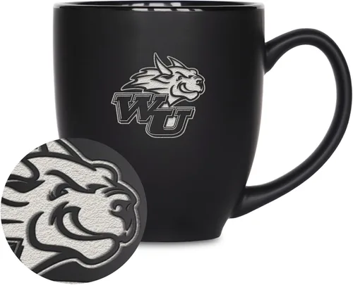 Miniatura 71 de Rico Industries - Taza de cerámica mate negra con grabado láser estándar de 15oz para NCAA (escuelas T & U) - Para bebidas calientes o frías