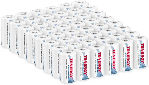 Miniatura 10 de Tenergy Combo: 4 baterías recargables de tamaño D premium de alta capacidad 10000mAh NiMH - Certificado UL
