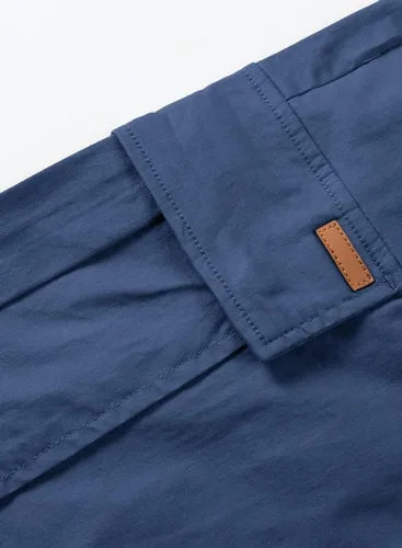 Miniatura 9 de JMIERR Pantalones cortos de sarga para hombre con cordón de algodón clásico elástico con 6 bolsillos