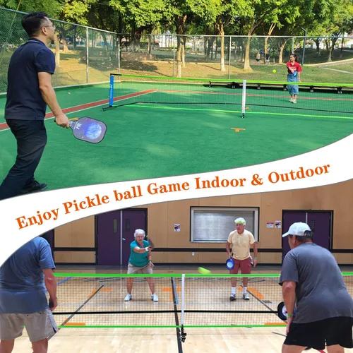 Miniatura 7 de Hoverphenix Portable Pickleball Net Set, 22FT Regulation Size Pickle Ball Net with Paddle Set of 4, Pickleballs and Carry Bag, Easy Setup for Indoor