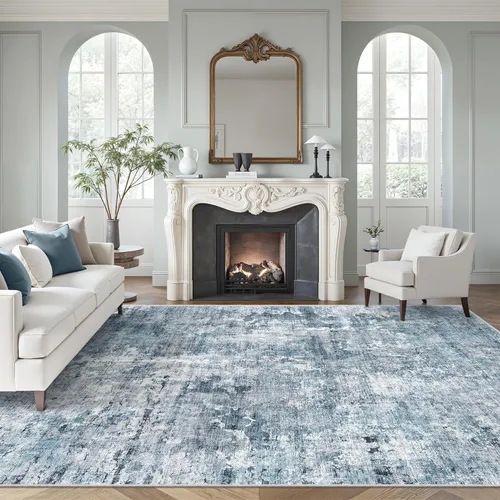 Miniatura 253 de Alfombra de pasillo Soalmost 2'6" x 10' lavable, alfombra antideslizante para cocina, baño, lavandería, alfombras vintage ultra delgadas para Beige
