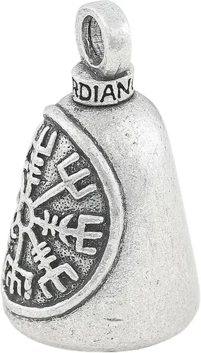 Miniatura 2 de Guardian Bell Sentiment Bell con llavero y bolsa de terciopelo negro Campana de motocicleta Peltre sin plomo Fabricado en Estados Unidos