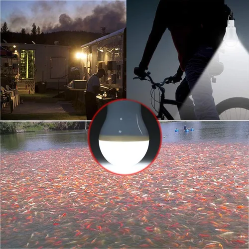 Miniatura 6 de Bombilla de Luz Solar Portátil 350LM Luz de Camping con Energía Solar Linterna LED para Exteriores para Lámpara Luz Senderismo Pesca Tienda