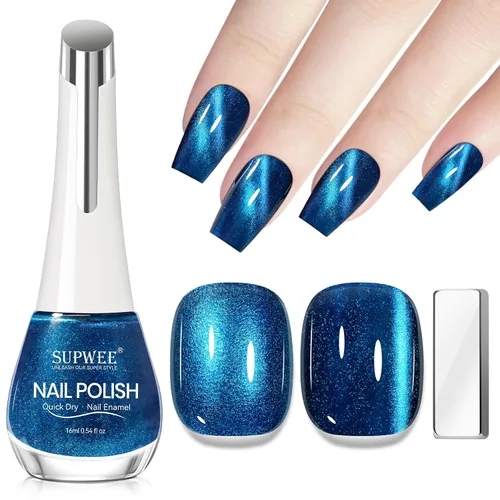 Miniatura 16 de Esmalte de uñas de ojo de gato con perla de sirena, secado rápido, esmalte de uñas magnético sin gel con imán, esmalte de uñas de ojo de gato