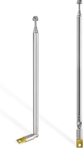 Bingfu Antena telescópica de 25.6 in AM FM de 25.6 in, repuesto de antena de radio portátil (paquete de 2) compatible con radio portátil para