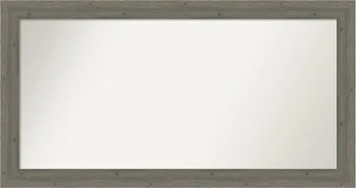 Miniatura 516 de Amanti Art Espejo de pared personalizado no biselado (24.5 x 24.5 pulgadas), marco gris marrón alta, varios tamaños personalizados, espejo de baño