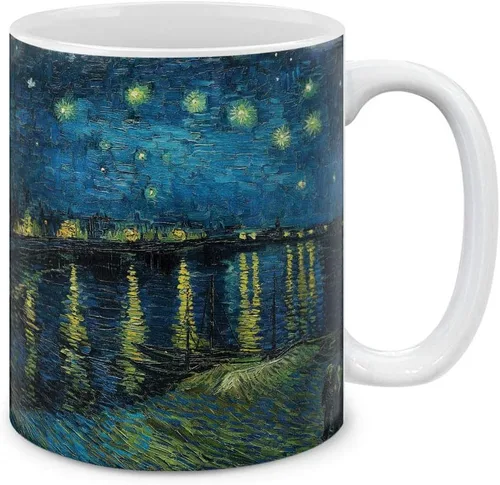 Miniatura 14 de MUGBREW Classic Art - Taza de café de cerámica de almendra Vincent Van Gogh, 11 onzas
