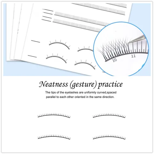 Miniatura 6 de Ejercicio de entrenamiento de pestañas para principiantes, libro de ejercicios de extensiones de pestañas profesionales
