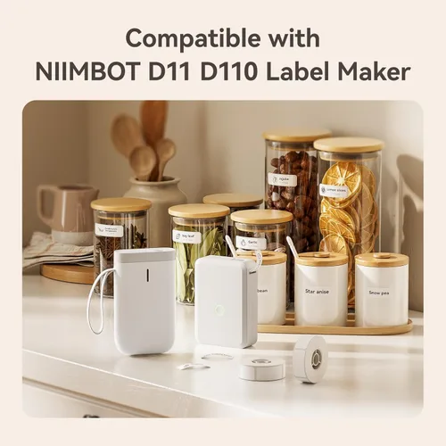 Miniatura 8 de NIIMBOT Cinta de etiquetadora térmica directa D11 para impresora de inyección de tinta en blanco