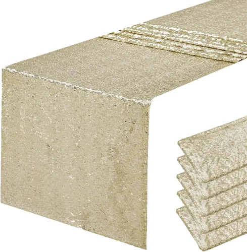 Miniatura 14 de Pufogu - Camino de mesa de lentejuelas brillantes de 12 x 72 pulgadas para fiestas de cumpleaños, decoración de bodas, despedidas de soltera