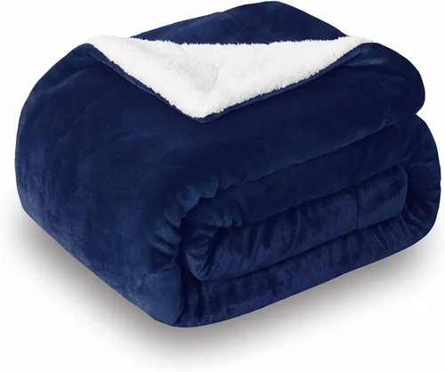 Miniatura 22 de SOCHOW Manta de forro polar Sherpa de doble cara, súper suave, lujosa manta de felpa, tamaño queen, 228.6 x 228.6 cm, gris