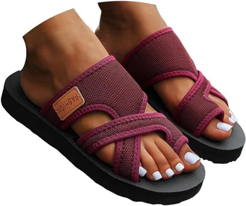 Miniatura 7 de Sandalias ortopédicas para mujer, plataforma elegante, moderna, ortopédica, deslizantes, con cómodo soporte de arco Marrón