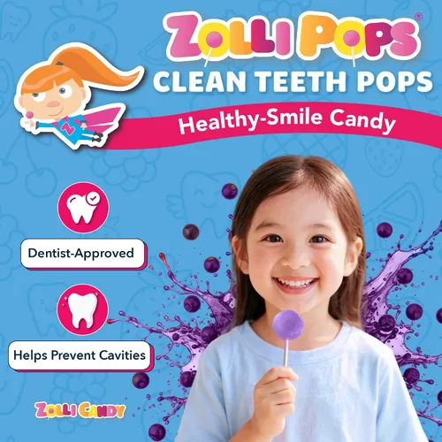 Miniatura 2 de Zollipops Paletas de saúco, dulces sin azúcar con xilitol, paletas sin colorantes, aptas para dieta cetogénica y diabética, golosinas aprobadas por
