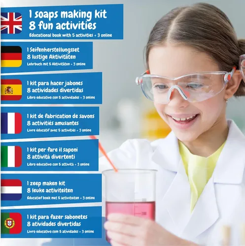 Miniatura 2 de Science4you Kit de fabricación de jabón para niños: haz tus propios jabones y sales de baño, moldes de jabón para niños + bolsas de regalo