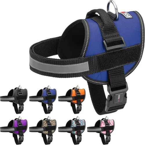 Miniatura 19 de Dogline Arnés para perro, chaleco reflectante ajustable sin tirones con asa para caminar, entrenar, transpirable, arnés sin estrangulamiento