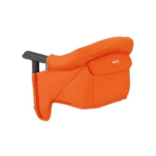 Inglesina Silla de mesa rápida, color naranja, silla alta portátil para bebés, para bebés y niños pequeños de hasta 37 libras, diseño plegable, se
