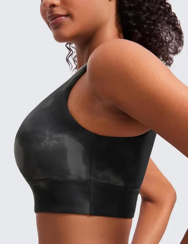 Miniatura 9 de CRZ YOGA Butterluxe - Brasier deportivo con espalda en U para mujer, cuello redondo, acolchado, de bajo impacto, para yoga, entrenamiento