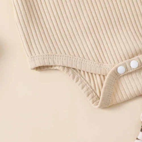 Miniatura 5 de VOLUOVO Conjunto de ropa para bebé recién nacido, con malla de margaritas, encaje de manga abombada, pantalones acampanados, diadema