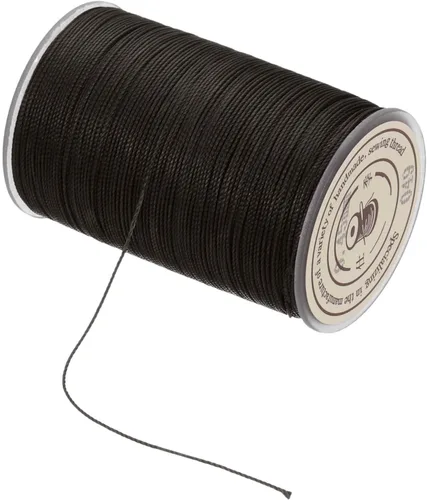Miniatura 28 de MECCANIXITY Cordón encerado de poliéster encerado de 0.020 in, cuerda de cera de 175 yardas para hacer pulseras, collares, cuentas, joyería y Negro